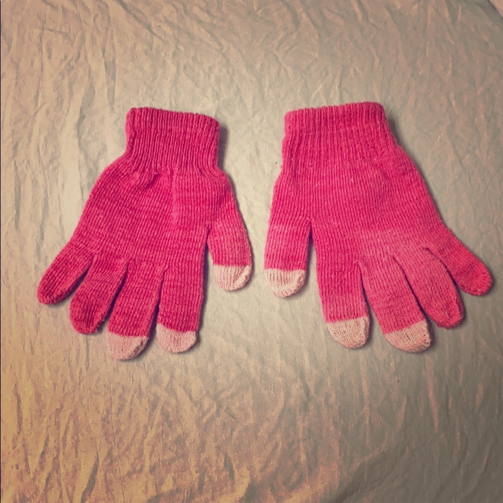 ✅ PINK Girls Girl Kids Tech Touch Warm Winter Gloves Glove Mittens Hand Warmers